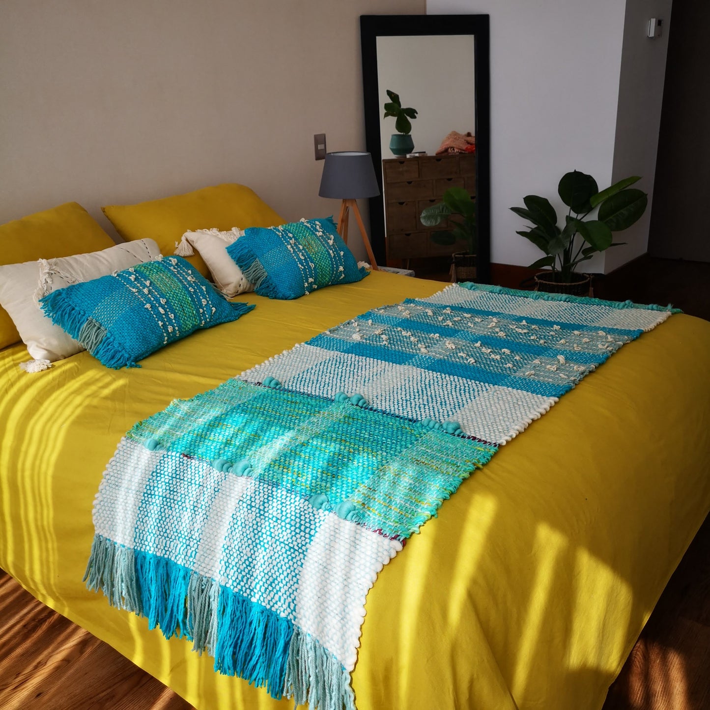 Piecera lana de oveja para cama 2 pl